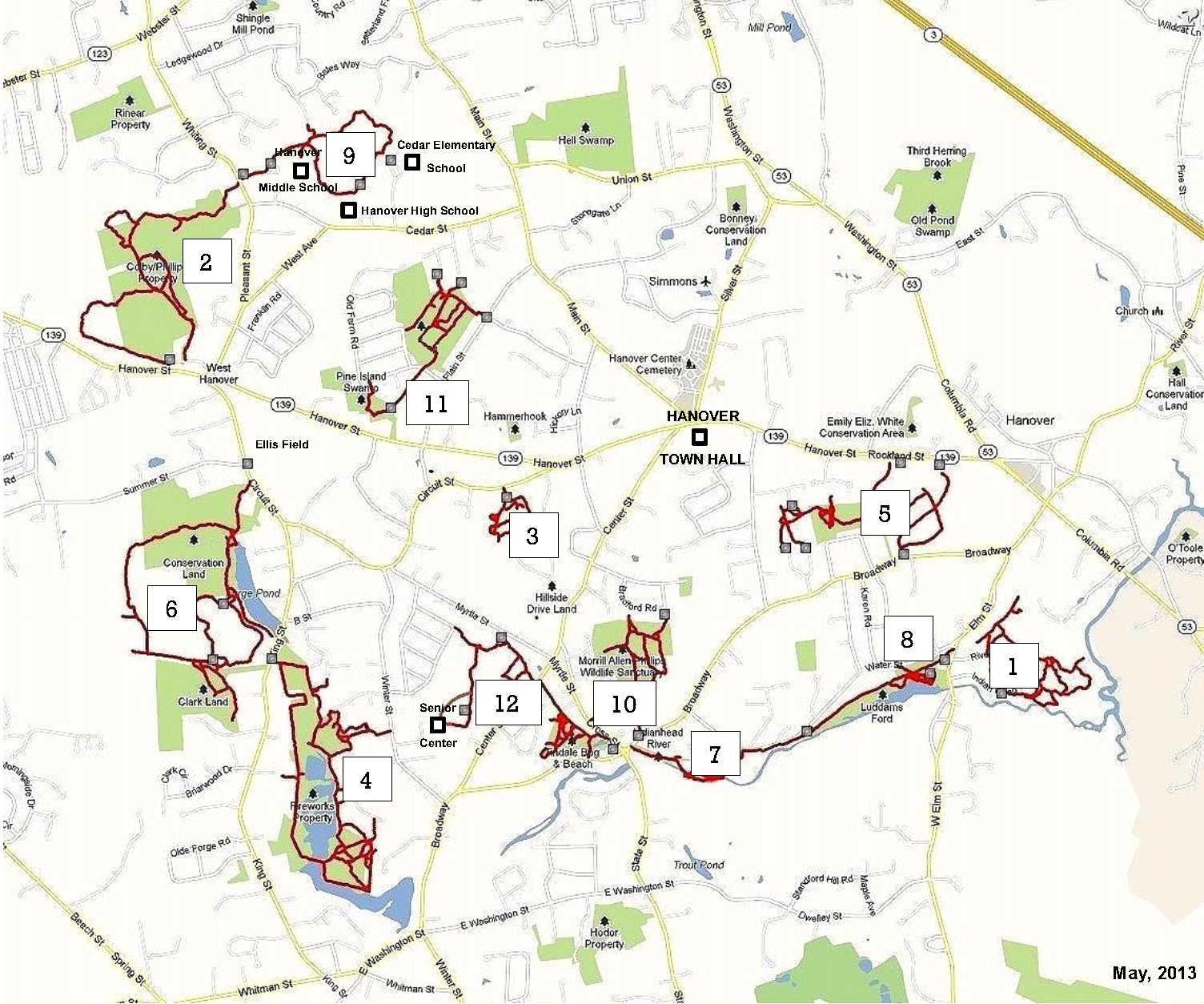 Hanover Trail Locator Map